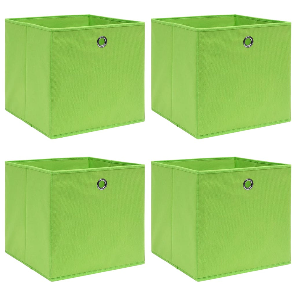 Aufbewahrungsboxen 4 Stk. Grün 32x32x32 cm Stoff