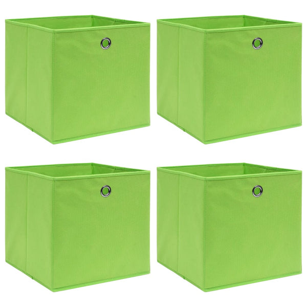 Aufbewahrungsboxen 4 Stk. Grün 32x32x32 cm Stoff