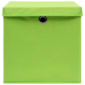Aufbewahrungsboxen mit Deckeln 4 Stk. Grün 32x32x32 cm Stoff