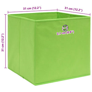 Aufbewahrungsboxen 10 Stk. Grün 32x32x32 cm Stoff