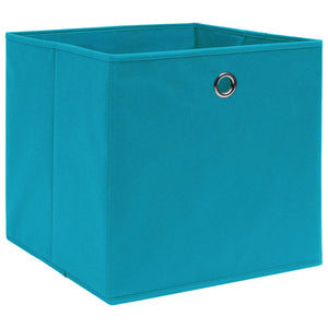Aufbewahrungsboxen 4 Stk. Babyblau 32x32x32 cm Stoff