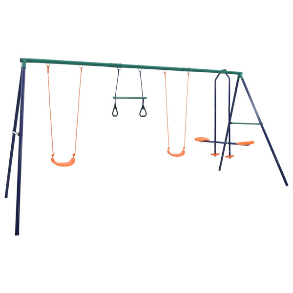Stahl Schaukel Set mit Turnringen & 4 Sitzen