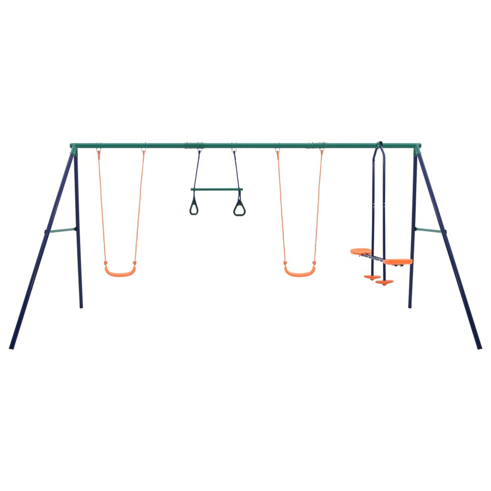 Stahl Schaukel Set mit Turnringen & 4 Sitzen