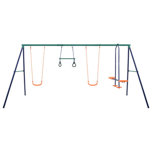 Stahl Schaukel Set mit Turnringen & 4 Sitzen