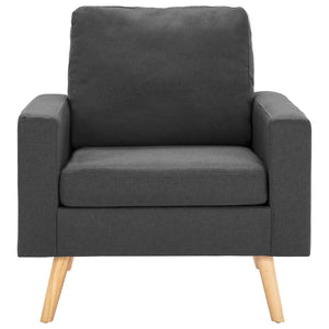 vidaXL Fauteuil Gris foncé Tissu