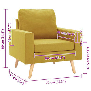 Sessel Gelb Stoff