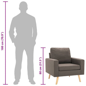 Sessel Taupe Stoff
