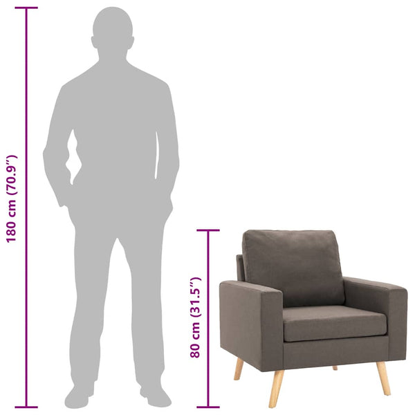 Sessel Taupe Stoff