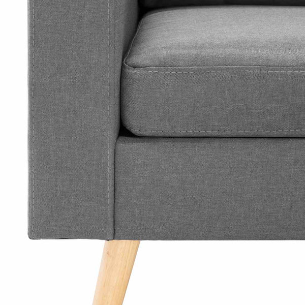 2-Sitzer-Sofa Hellgrau Stoff
