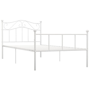 Bettgestell Weiß Metall 100×200 cm