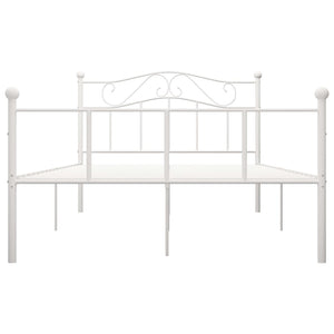 Bettgestell Weiß Metall 140×200 cm