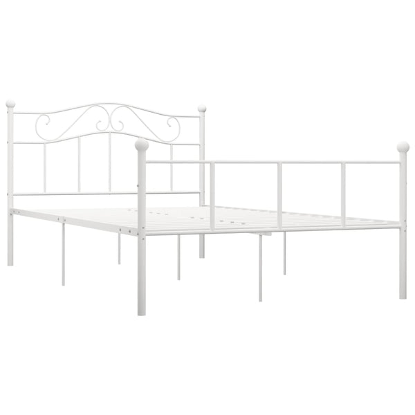 Bettgestell Weiß Metall 160×200 cm