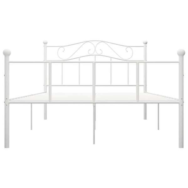 Bettgestell Weiß Metall 160×200 cm