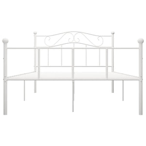 Bettgestell Weiß Metall 160×200 cm