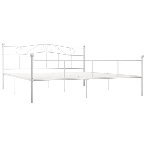 Bettgestell Weiß Metall 180×200 cm