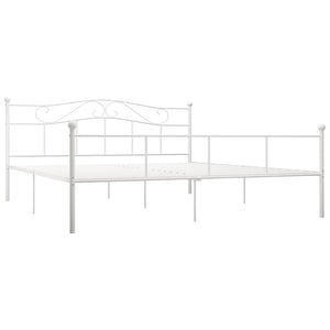 Bettgestell Weiß Metall 180×200 cm