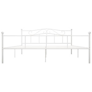 Bettgestell Weiß Metall 180×200 cm