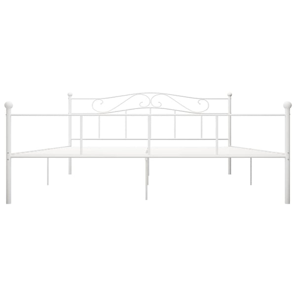 Bettgestell Weiß Metall 180×200 cm