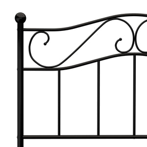 vidaXL Cadre de lit noir métal 90×200 cm