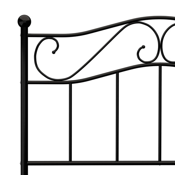 vidaXL Cadre de lit noir métal 90×200 cm