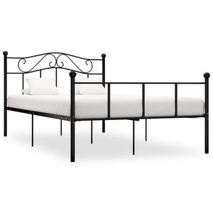 Bettgestell Schwarz Metall 140×200 cm
