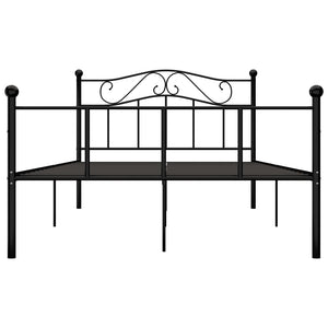 Bettgestell Schwarz Metall 140×200 cm