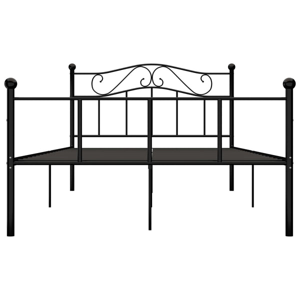 Bettgestell Schwarz Metall 140×200 cm