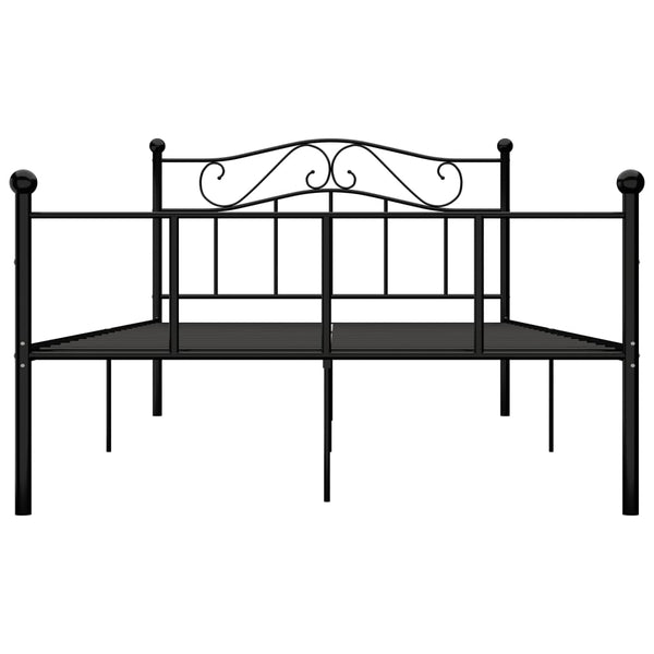 Bettgestell Schwarz Metall 160×200 cm
