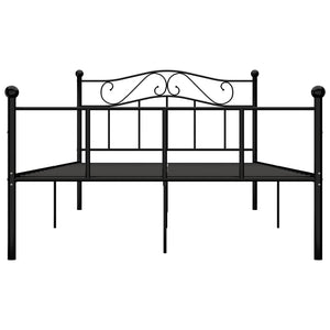 Bettgestell Schwarz Metall 160×200 cm