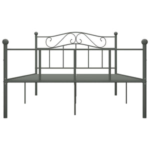 Bettgestell Grau Metall 160×200 cm