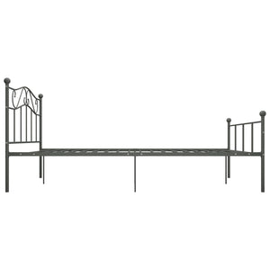 Bettgestell Grau Metall 160×200 cm