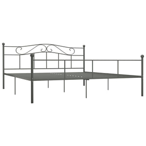 Bettgestell Grau Metall 180×200 cm