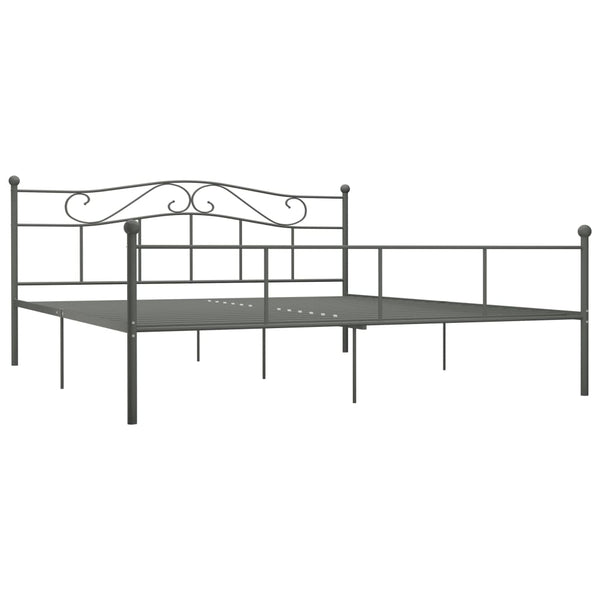Bettgestell Grau Metall 180×200 cm