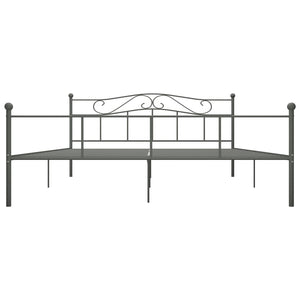 Bettgestell Grau Metall 180×200 cm