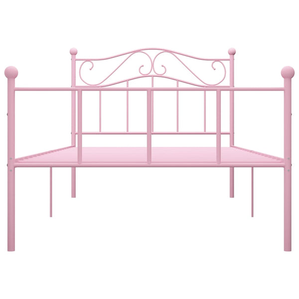 Bettgestell Rosa Metall 90×200 cm