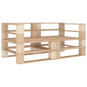 vidaXL Canapé de jardin 2 places en palette de bois