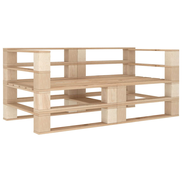 vidaXL Canapé de jardin 2 places en palette de bois