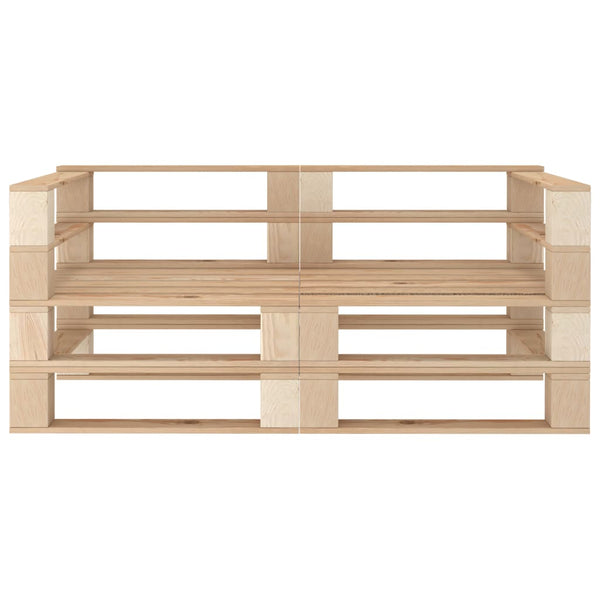 vidaXL Canapé de jardin 2 places en palette de bois