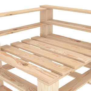 vidaXL Canapé de jardin 2 places en palette de bois