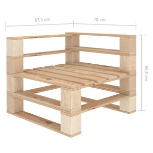 vidaXL Canapé de jardin 2 places en palette de bois