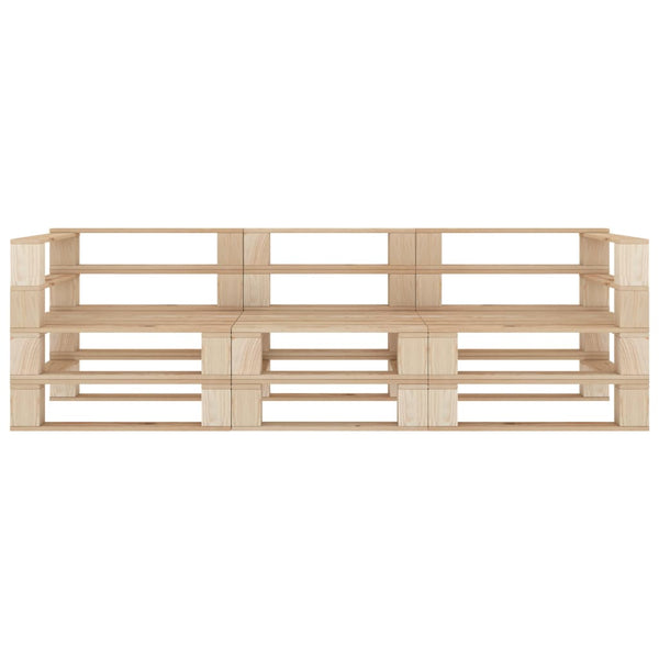 vidaXL Canapé de jardin 3 places en palettes en bois