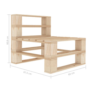 vidaXL Canapé de jardin 3 places en palettes en bois