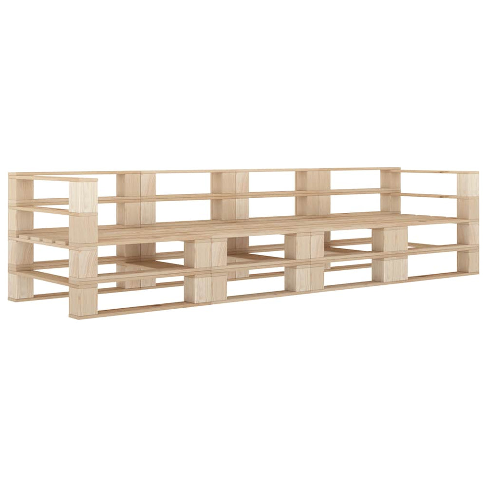 vidaXL Garden Pallet Sofa 4-Seater Wood