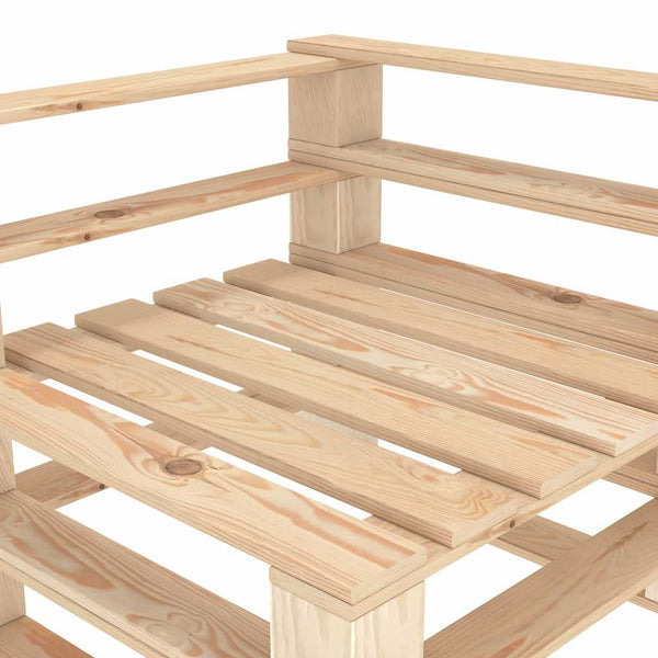 vidaXL Canapé de jardin palettes 4 places en bois