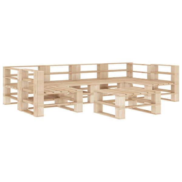 7-tlg. Garten-Lounge-Set aus Paletten Holz