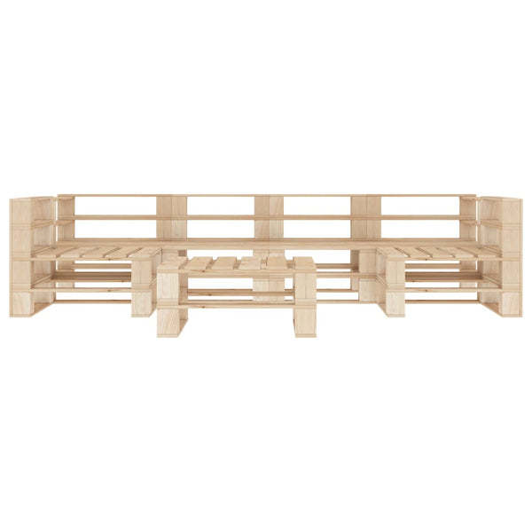 7-tlg. Garten-Lounge-Set aus Paletten Holz
