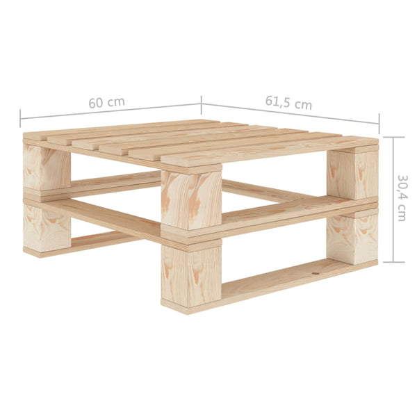 7-tlg. Garten-Lounge-Set aus Paletten Holz