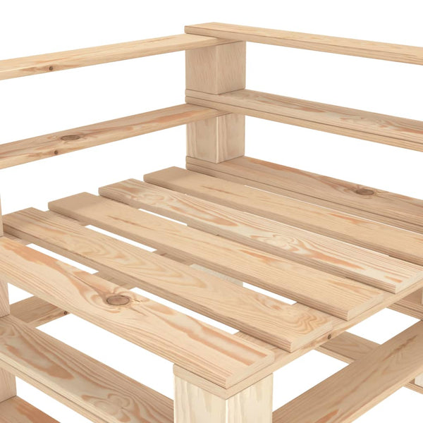 7-tlg. Garten-Lounge-Set aus Paletten Holz