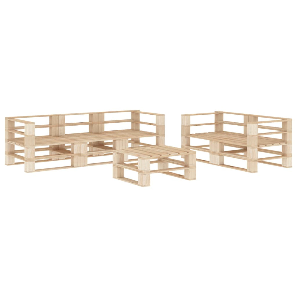 vidaXL Salon de jardin 6 pcs en palettes de bois