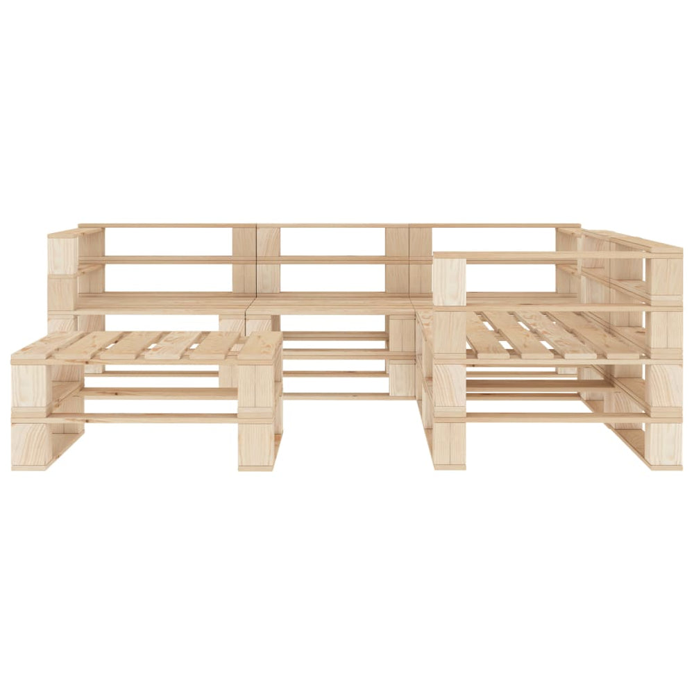 vidaXL Salon de jardin 6 pcs en palettes de bois